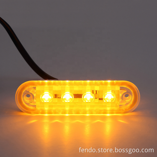 Rear Position Red LED Tail Lights for Truck - 0.4W 10-30V Clearance